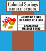 Monument style school sign